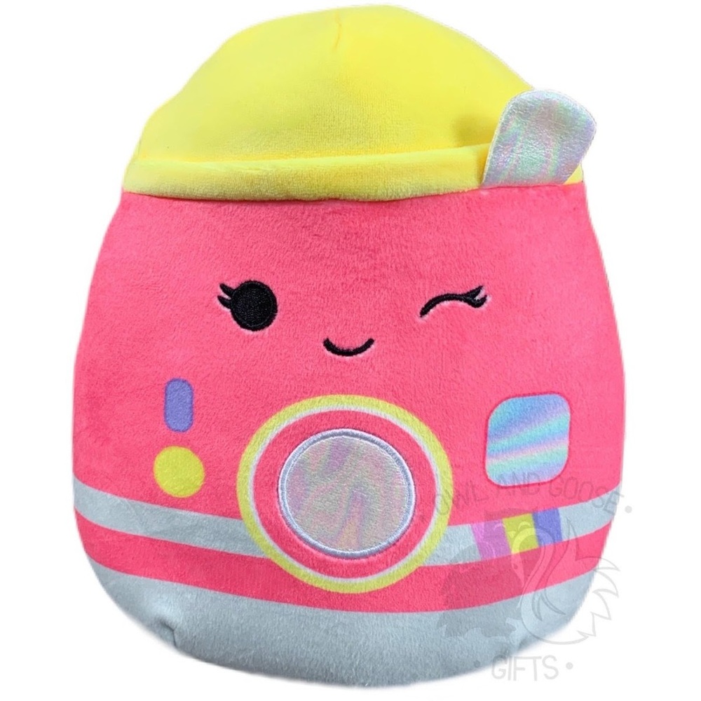 Squishmallow 8” Plush Winking Camera Toy - Pink and Yellow